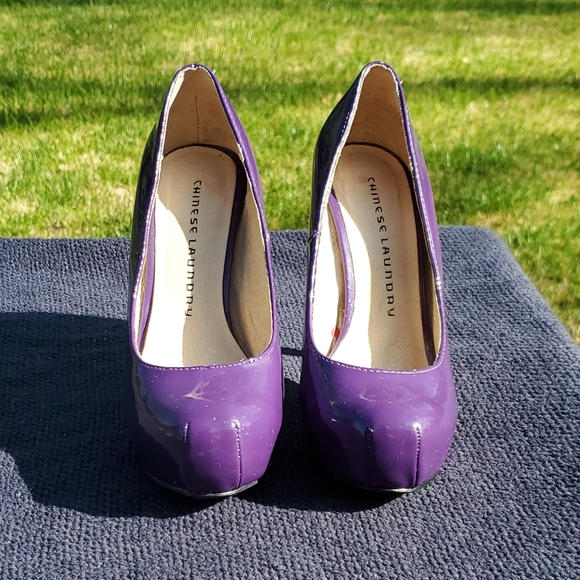 Chinese Laundry purple high heels 6M whistle - Picture 4 of 7